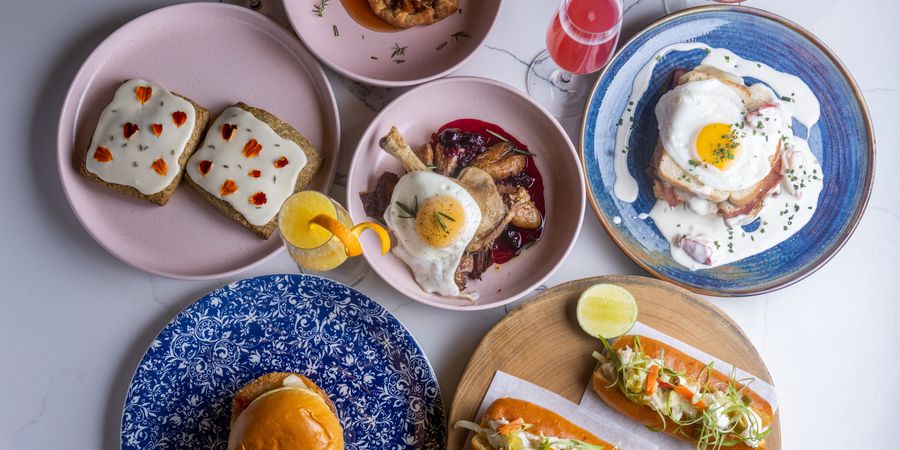 Brunch spread at Adalina in Chicago’s Gold Coast